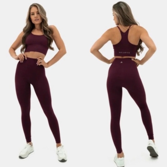 Balance Athletica Pants - Balance Athletica Quartz Collection Amethyst Seamless Full Length Leggings Sz M